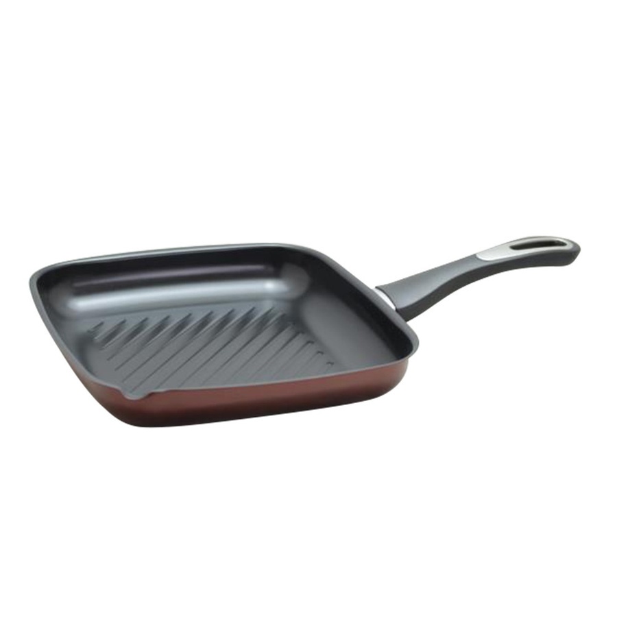 SANE กระทะย่าง 26x28x4.2 ซม. PAN-GRILLDER สีดำ