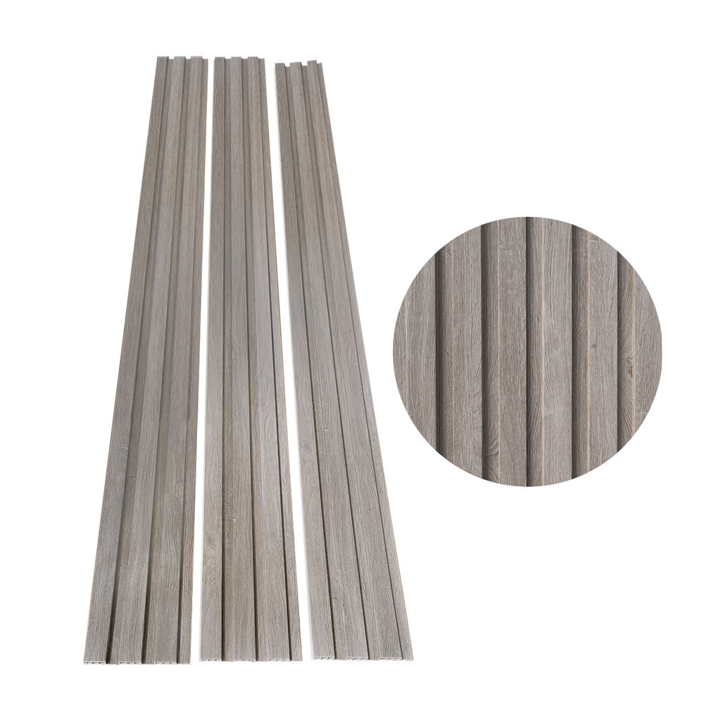GREAT WOOD ไม้ฝ้าระแนง WPC W195 19.5x1.15x290 ซม. Warm gray