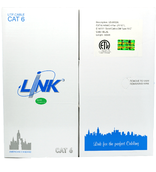 Link สายแลน Cat6 Utp (250Mhz)W 305M. รุ่น Us-106A-1 สีฟ้า |Globalhouse