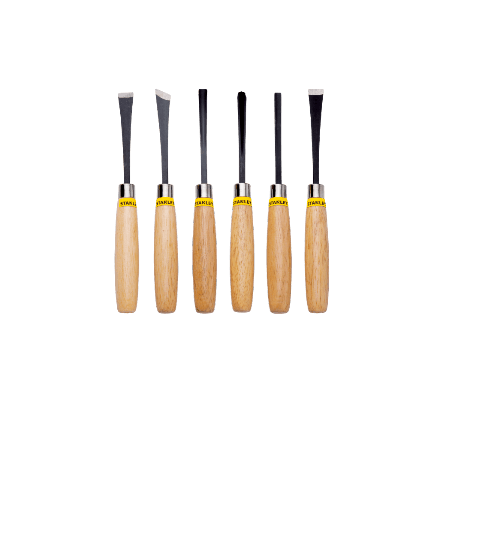 STANLEY ชุดสิ่วไม้ 6 ชิ้น STHT16120-8 สีเหลือง