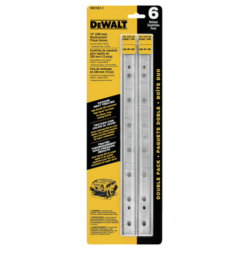 DeWALT ใบมีดเครื่องรีดไม้ 13นิ้ว DEWALT รุ่น DW7352 (3ใบ/ชุด) DW7352