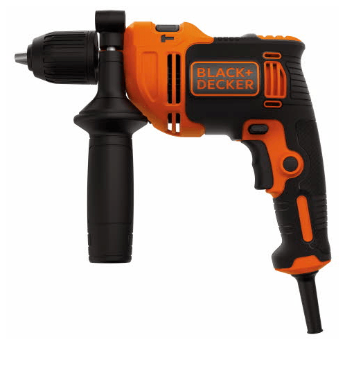 BLACK AND DECKER สว่านไฟฟ้ากระแทก 13 มม. 710W. BEH710K-B1 สีส้ม
