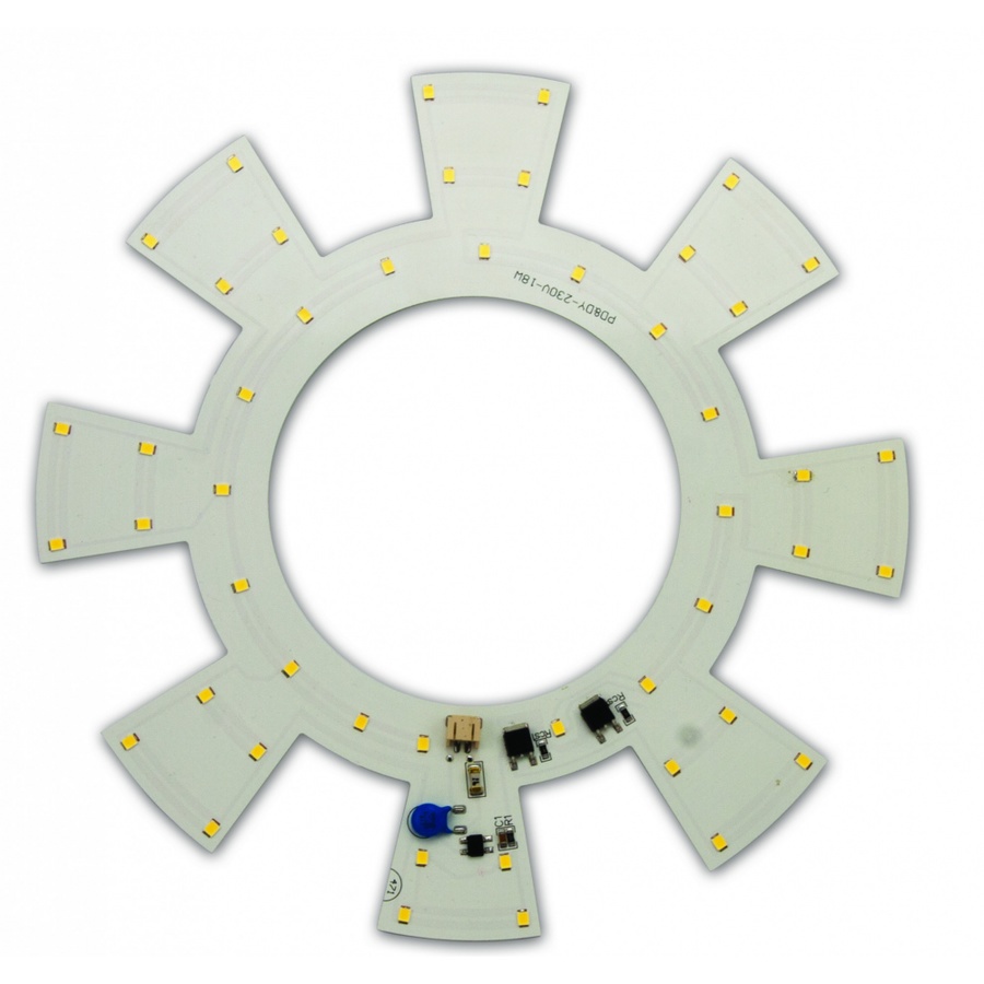 GATA หลอดไฟ AC LED 18W แบบกลม ANELLO Daylight สีโครเมี่ยม
