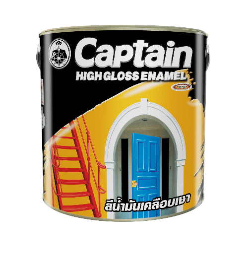 Captain สีน้ำมันกัปตัน เคลือบ ด้าน #7150 1 กล. สีดำ