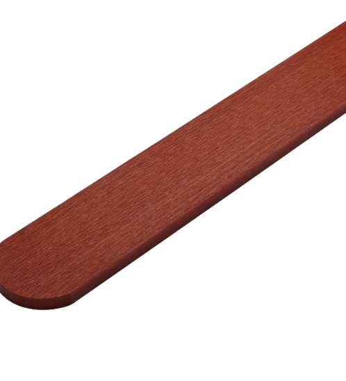 ตราเพชร ไม้รั้ว หัวโค้ง ลายเสี้ยน 1.5x10x100ซม. สีแดงประกายทอง
