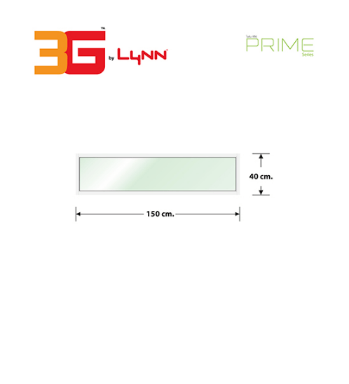 3G (PS) หน้าต่างอะลูมิเนียม ช่องแสง 150x40ซม. สีขาว