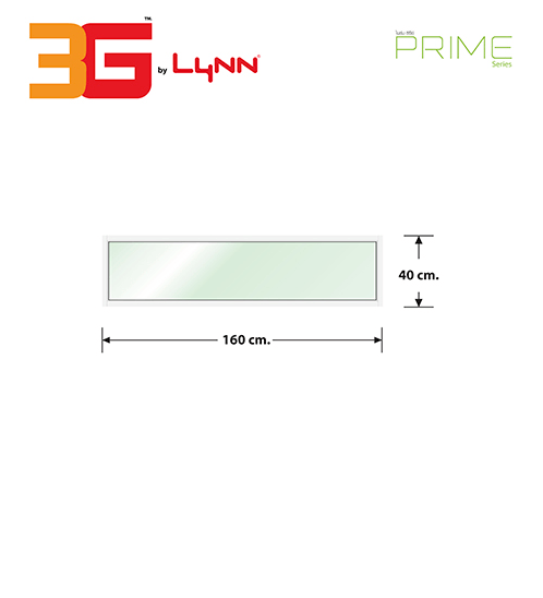 3G หน้าต่างอลูมิเนียมช่องแสงติดตาย (PS) 160x40ซม. PRIME สีขาว