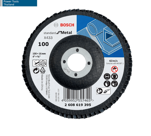 BOSCH กระดาษทรายซ้อนหลังแข็ง 4 P100