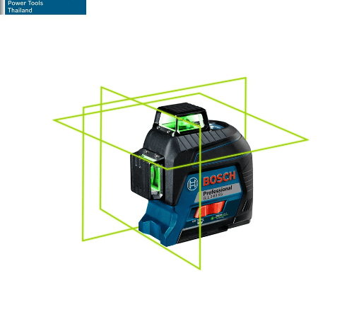 BOSCH เครื่องวัดระดับเลเซอร์3เส้น60ม. แสงสีเขียว GLL3-60XG