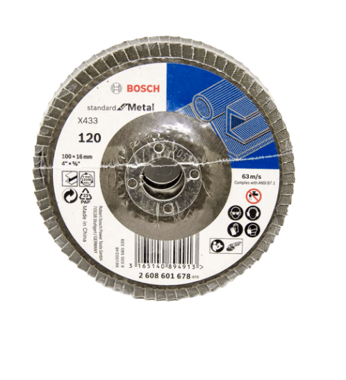BOSCH กระดาษทรายซ้อนหลังแข็ง 4นิ้ว P120
