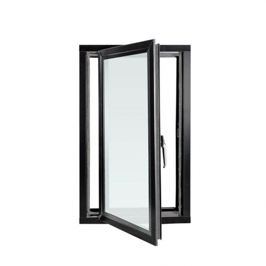 RKT หน้าต่างบานเปิดสีดำ ขนาด 90*150 CM Vinyl open window 90*150 CM Black