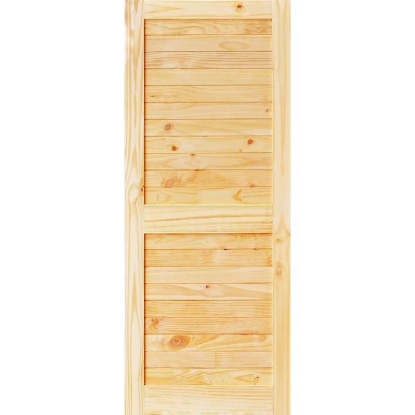 D2D ประตูไม้สนNz บานทึบเซาะร่อง ขนาด 70x180ซม. Eco-Ezero26