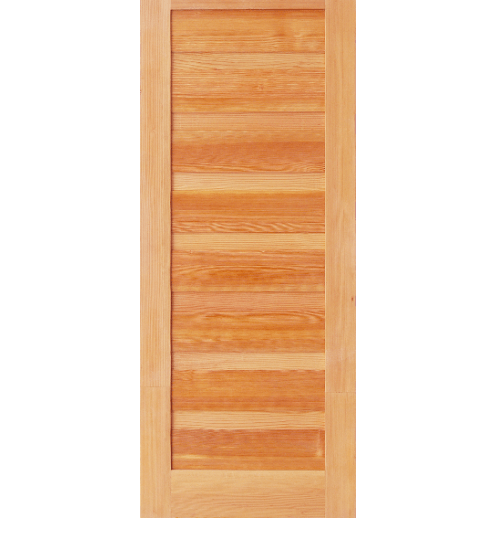 D2D ประตูไม้ดักลาสเฟอร์ บานทึบ ทำร่อง ขนาด70x200ซม. Eco Pine-050 ไม้ธรรมชาติ