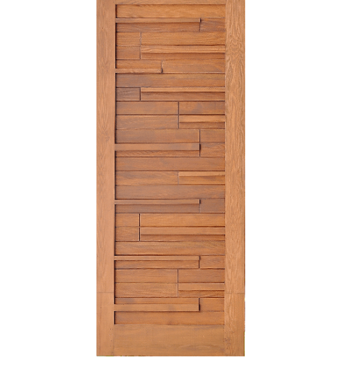 D2D ประตูไม้ดักลาสเฟอร์ เซาะร่อง ขนาด 80x200ซม. Eco Pine-034 สีเบรินแอช