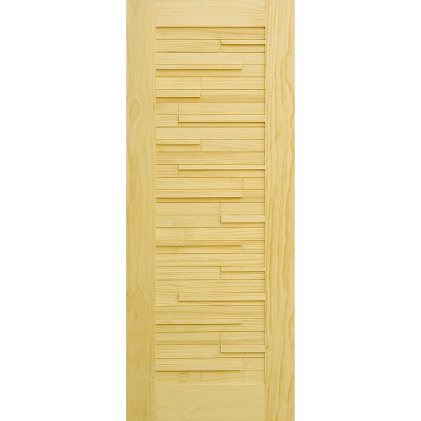 D2D ประตูไม้สนนิวซีแลนด์ ขนาด 100x200 cm. D2D-501