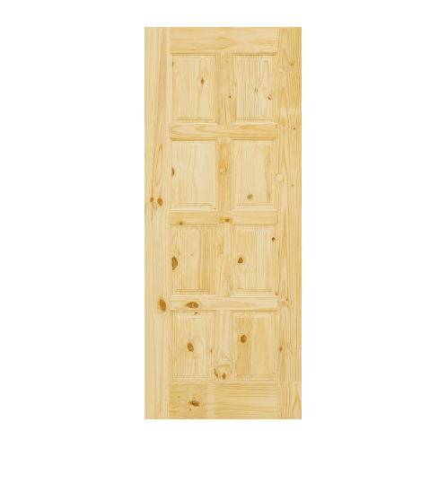 - ประตูไม้สนนิวซีแลนด์ ขนาด 90x200cm. Eco Pine-016 