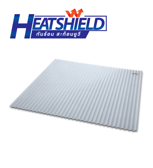 SCG แผ่นโปร่งแสง เอสซีจี ลอนกันสาด รุ่น HEAT-SHIELD 0.12x105x200 สีขาวขุ่น HEAT-SHIELD สีขาว