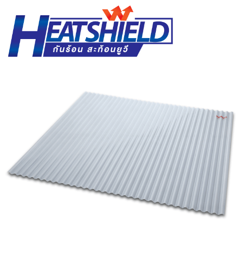 SCG แผ่นโปร่งแสง เอสซีจี ลอนกันสาด รุ่น HEAT-SHIELD 0.12x105x300 สีขาวขุ่น HEAT-SHIELD สีขาว