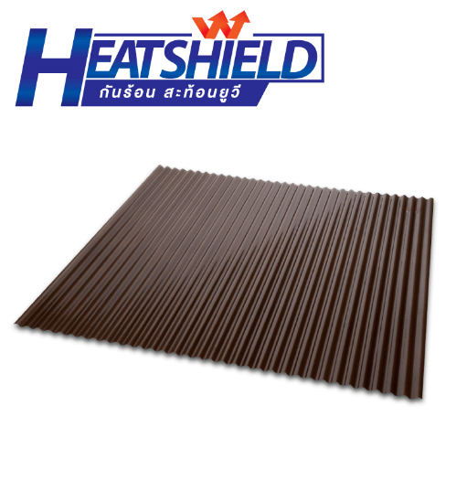 SCG แผ่นโปร่งแสง เอสซีจี ลอนกันสาด รุ่น HEAT-SHIELD 0.12x105x300 ซม. สีชา HEAT-SHIELD สีน้ำตาลอ่อน