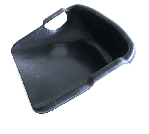 W.PLASTIC บุ้งกี๋เรียบทึบ ขนาด 41.5x42.5x17 ซม. สีดำ