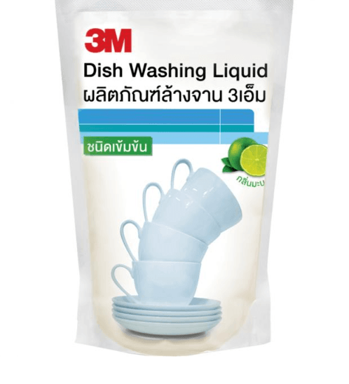 3M ผลิตภัณฑ์ล้างจาน ชนิดเข้มข้น สูตรมะนาว ชนิดถุง ขนาด 550 มล.