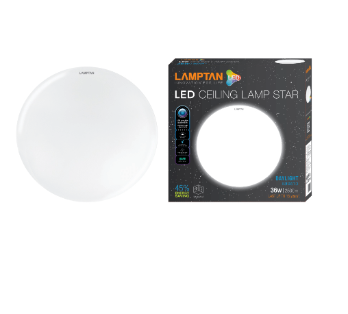 LAMPTAN โคมไฟเพดาน LED 36W รุ่น STAR แสงเดย์ไลท์