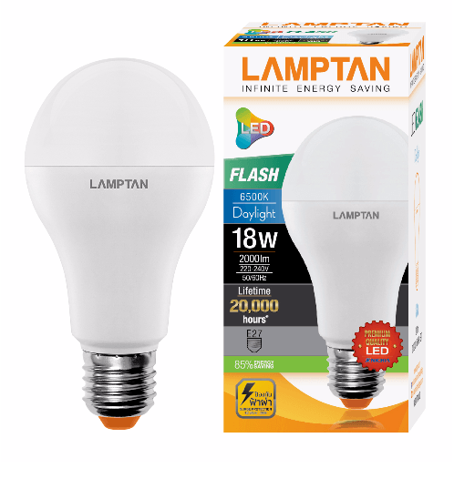LAMPTAN หลอด 18w แสงเดย์ไลท์ LED bulb