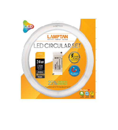LAMPTAN หลอดแอลอีดี เซอคิวลาร์เซ็ท 34 วัตต์ แสงวอร์มไวท์ / สีขาว