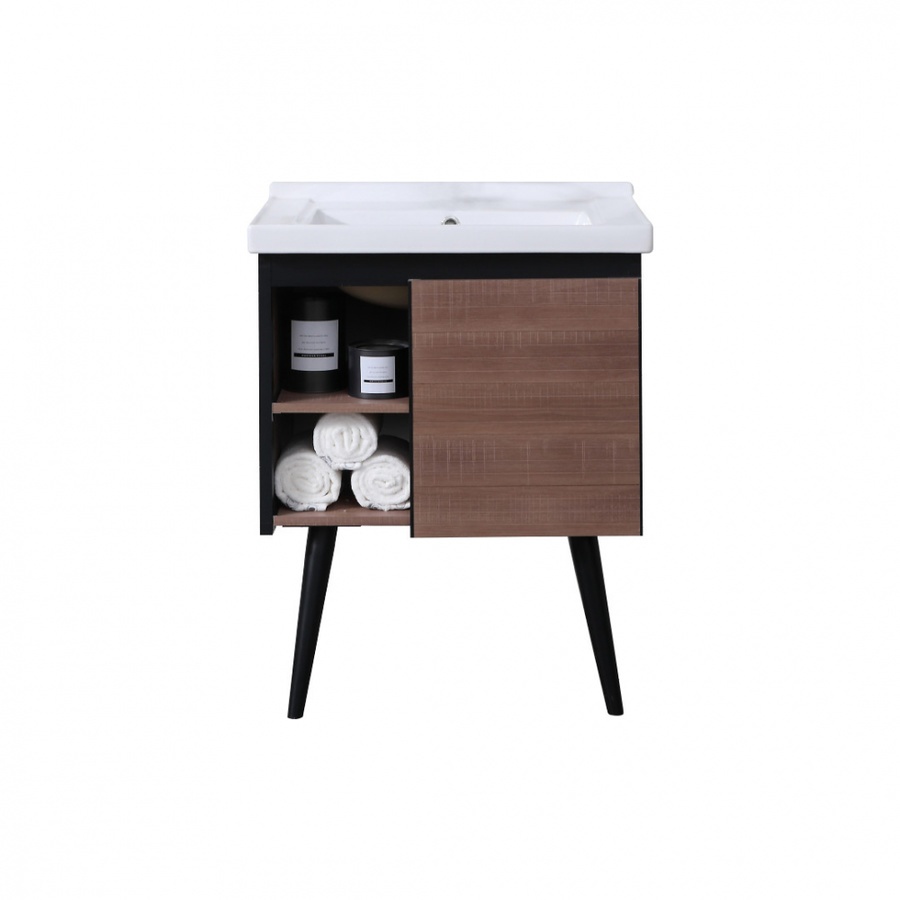 VERNO ชุดเฟอร์นิเจอร์ไม้พร้อมอ่างล้างหน้า แบบตั้งพื้น รุ่น6302-F ขนาด 48x60x81 cm. (เฉพาะเคาน์เตอร์ไม่รวมกระจก) 6302-F.