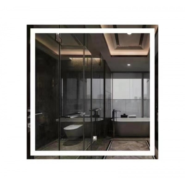 NICE กระจกเงาแบบมีไฟ LED ขนาด 80x80 cm. LG002