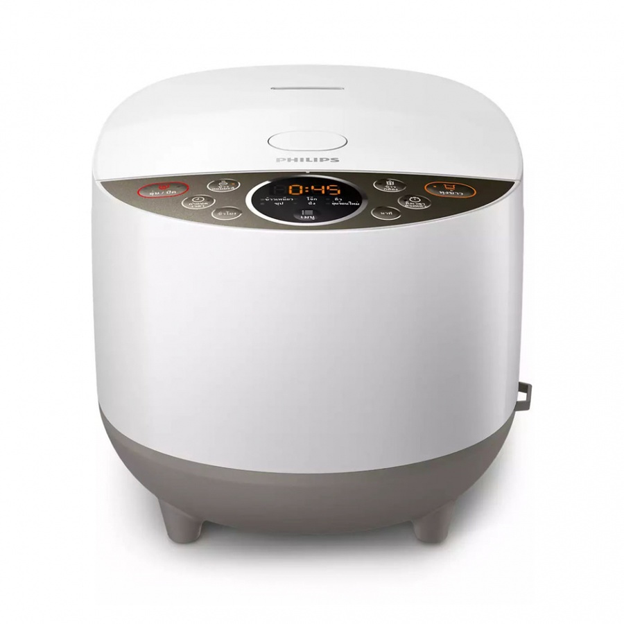 PHILIPS หม้อหุงข้าว 1.8 ลิตร HD4515 สีขาวดำ