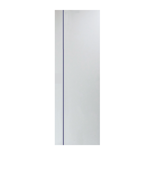 ประตู UPVC MG1 เซาะร่องน้ำเงิน 70x200 cm. (ไม่เจาะ) สีขาว PEOPLE