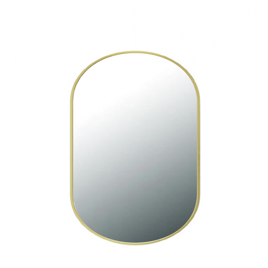 Nice กระจกกรอบอะลูมิเนียมทรงรี รุ่น บิลลี่ PQS-XS8060-G ขนาด 60x80 ซม. สีทอง