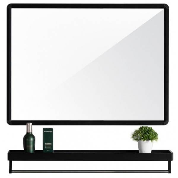 NICE ชุดกระจกอะลูมิเนียม ขนาด 60X40 ซม. อาบิเกล GBH-LZ72106 สีดำ