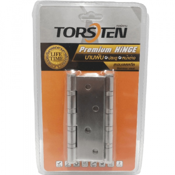 TORSTEN บานพับสแตนเลส ขนาด 4X3X2 มม. สีสเตนเลส