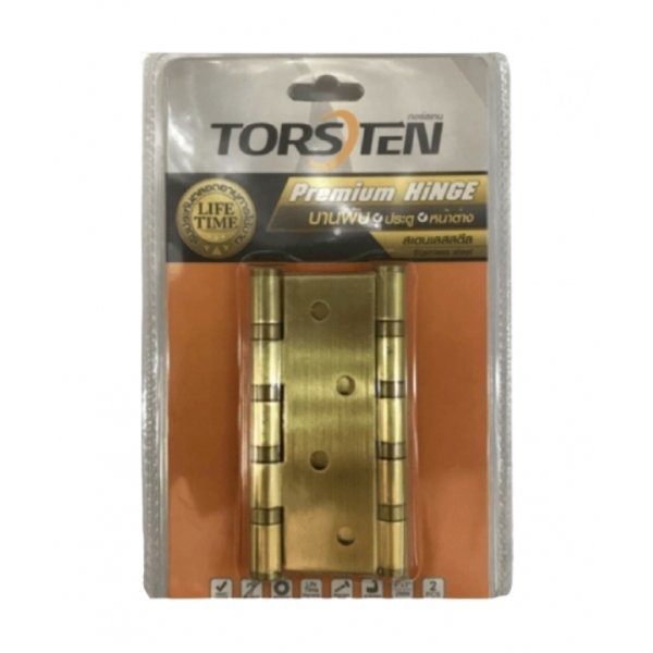 Torsten บานพับสเตนเลส ขนาด 4x3x2mm 2ชิ้น HSS-4320G2 สีทอง
