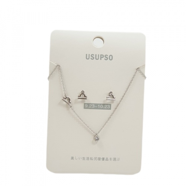 USUPSO ชุดต่างหู+สร้อยคอ Libra