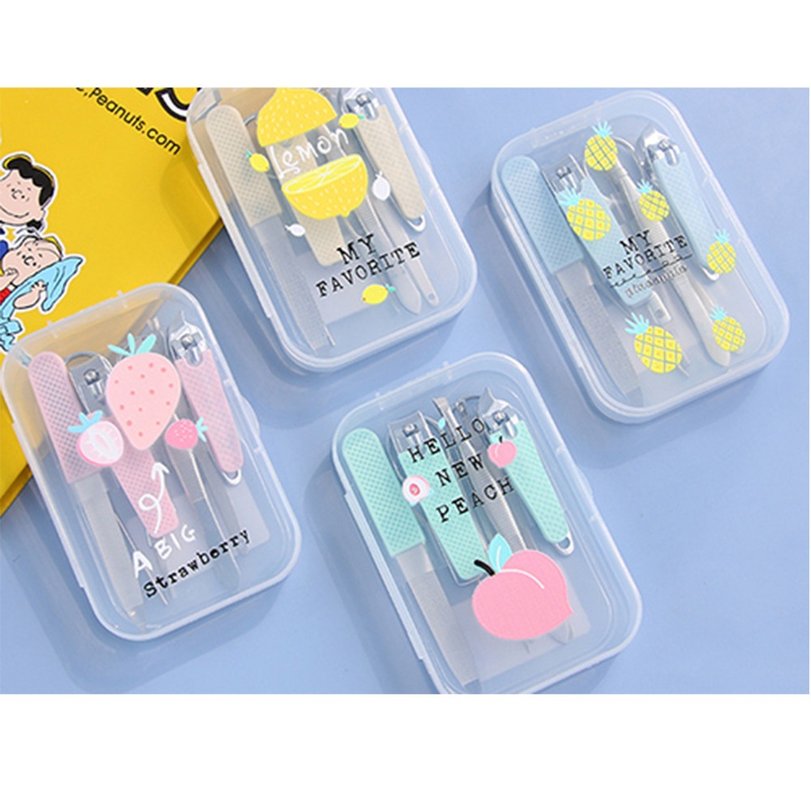 USUPSO อุปกรณ์ตัดแต่งเล็บลายผลไม้ เซต7ชิ้น