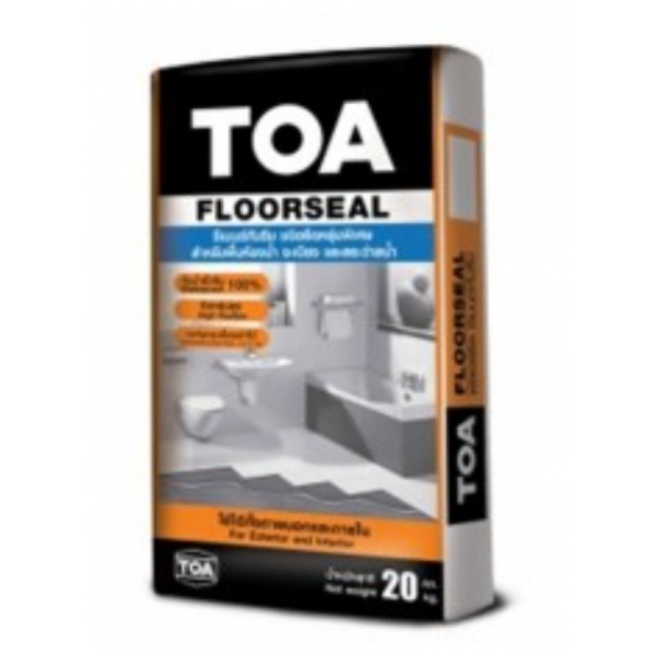 TOA ซีเมนต์กันซึม ชนิดยืดหยุ่น ส่วนผสมเดียว 20 กก #FLOOR TOA FLOORSEAL สีเทา