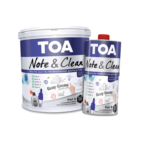 TOA ทีโอเอ โน๊ต แอนด์ คลีน ฟิลม์สีไวท์บอร์ด ขนาด 0.8ลิตร (Set Part A+B)
