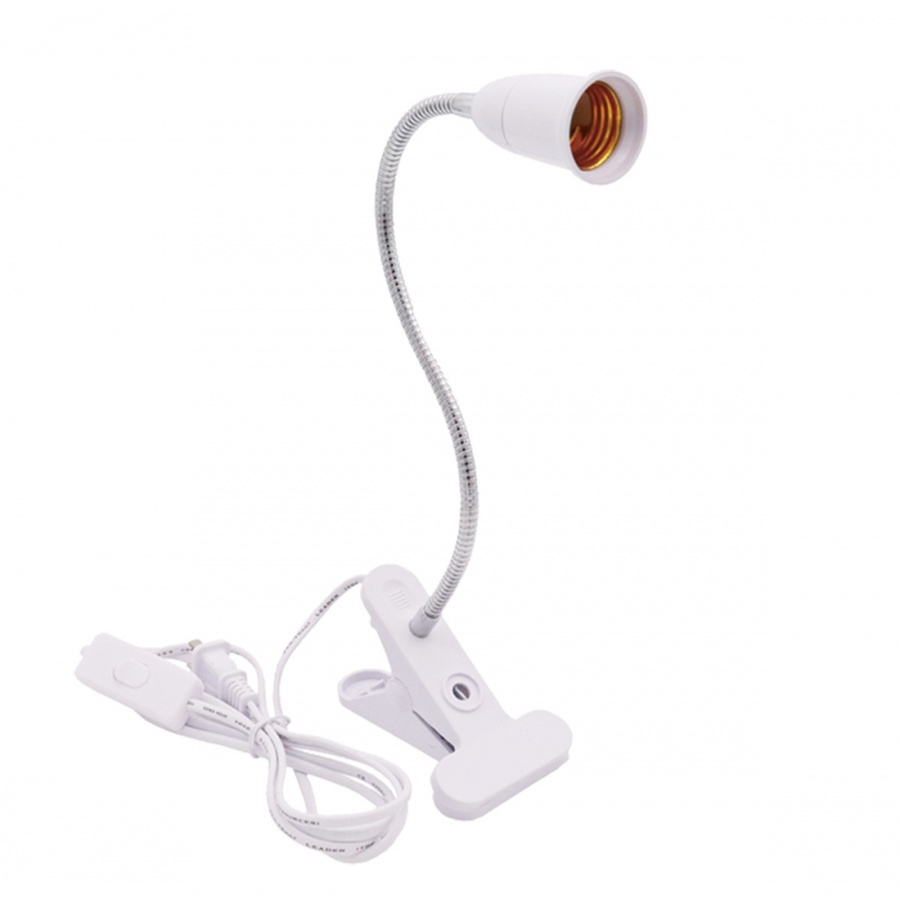 EILON ขัั้วห้อยหลอดไฟขาหนีบ E27 พร้อมสายไฟยาว 2m รุ่น ELPH-E27-W สีขาว