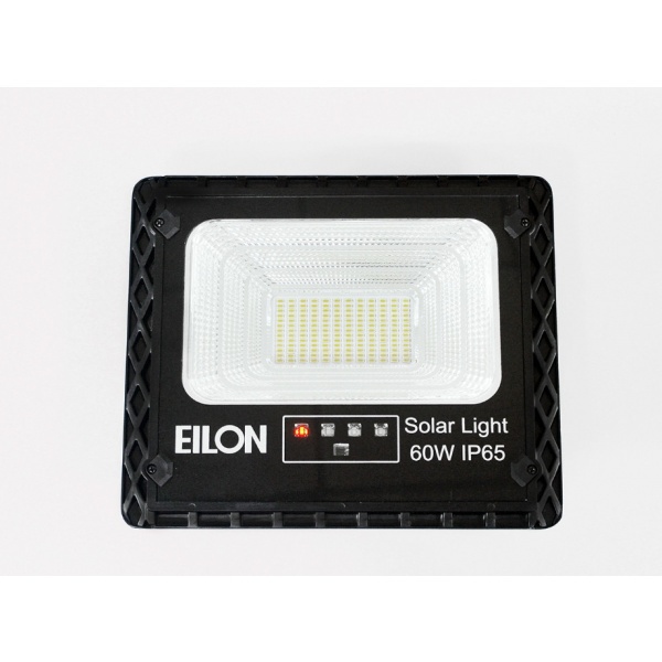 EILON ฟลัดไลท์โซล่าร์เซลล์ตั้งพื้น 60W DL FDJ-60 สีดำ