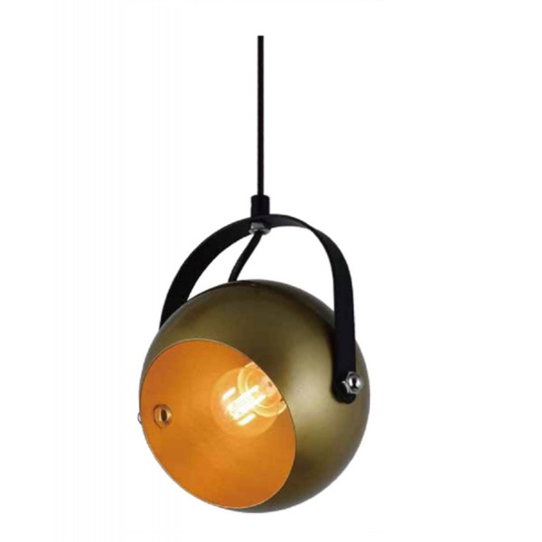 EILON โคมไฟแขวนเพดานวินเทจ 40 W ขั้ว E27 HFD0365B-1 สีดำ ทอง สีดำ