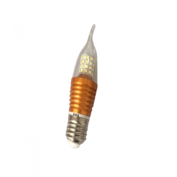 EILON หลอดไฟ LED 4W ปรับได้ 3 แสง ขั้ว E27 Gold ทรงเปลวเทียน