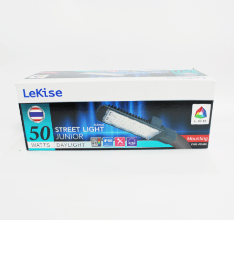 LEKISE ชุดโคมไฟถนน LED Street Light 50W แสงขาว JUNIOR