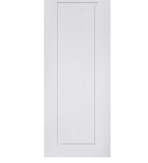 BWOOD ประตูยูพีวีซี Eco Series ขนาด 90x200cm. (ไม่เจาะ) BENR007 REVO สีขาว