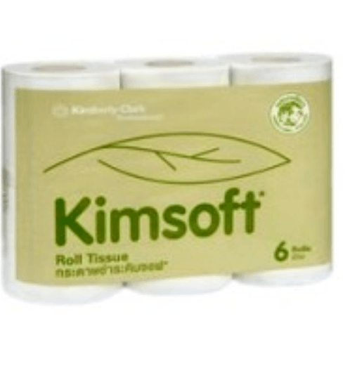 กระดาษชำระม้วนเล็กKimsoft2ชั้น9.6cm.x17.6m.(6ม้วน/แพ็ค)