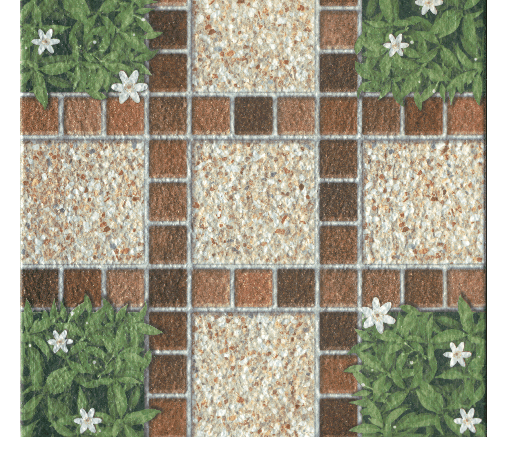 Bellecera กระเบื้องเซรามิคปูพื้น 16x16 นิ้ว สวนพฤกษา Matt (6P)