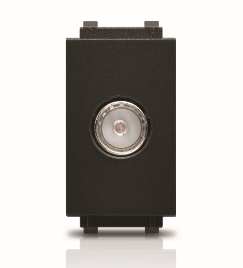 เต้ารับโทรทัศน์ เทาดำ leafstyle 1m size tv socket, black PHILIPS