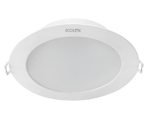 ECOLINK โคมดาวน์ไลท์ LED แบบฝังฝ้าหน้ากลม 4นิ้ว 7W แสงวอร์มไวท์